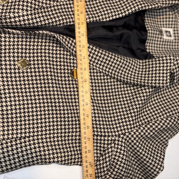 ANNE KLEIN 
Faux Double Breasted Jacquard Knit Blazer xl houndstooth black - Picture 8 of 10